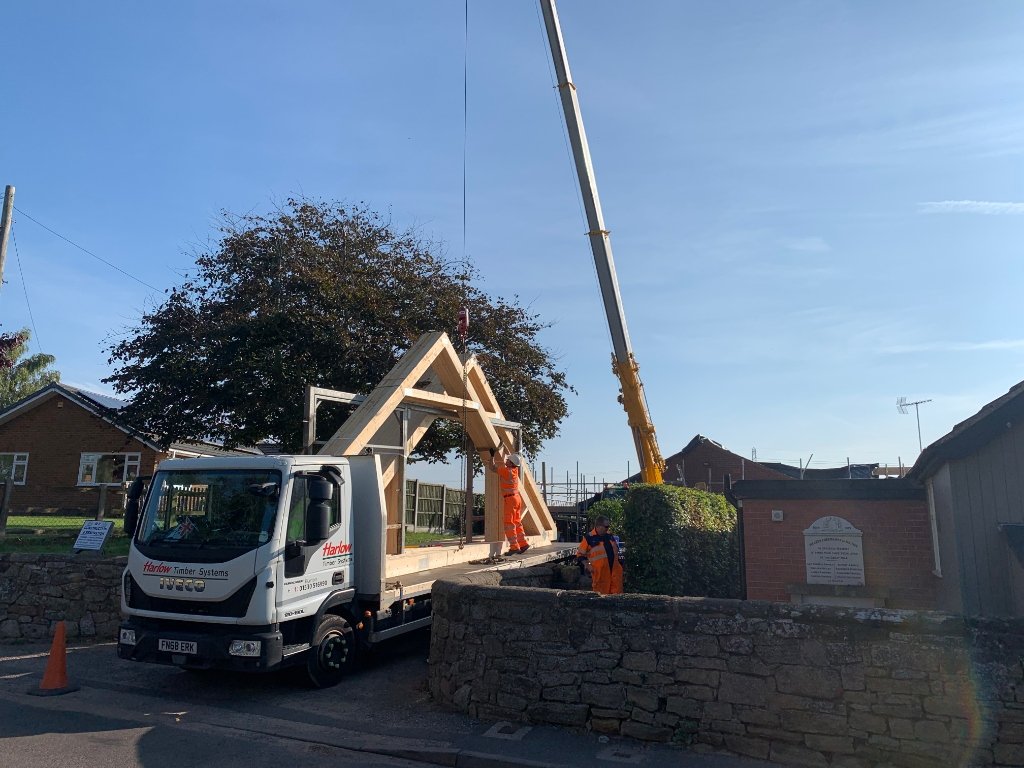 Harlow Timber Systems Delivery and Crane