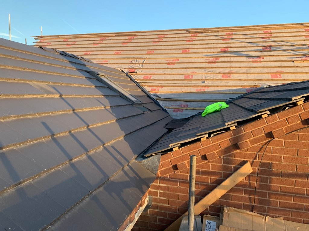 Pitched Slate Roof and Valley Leadwork