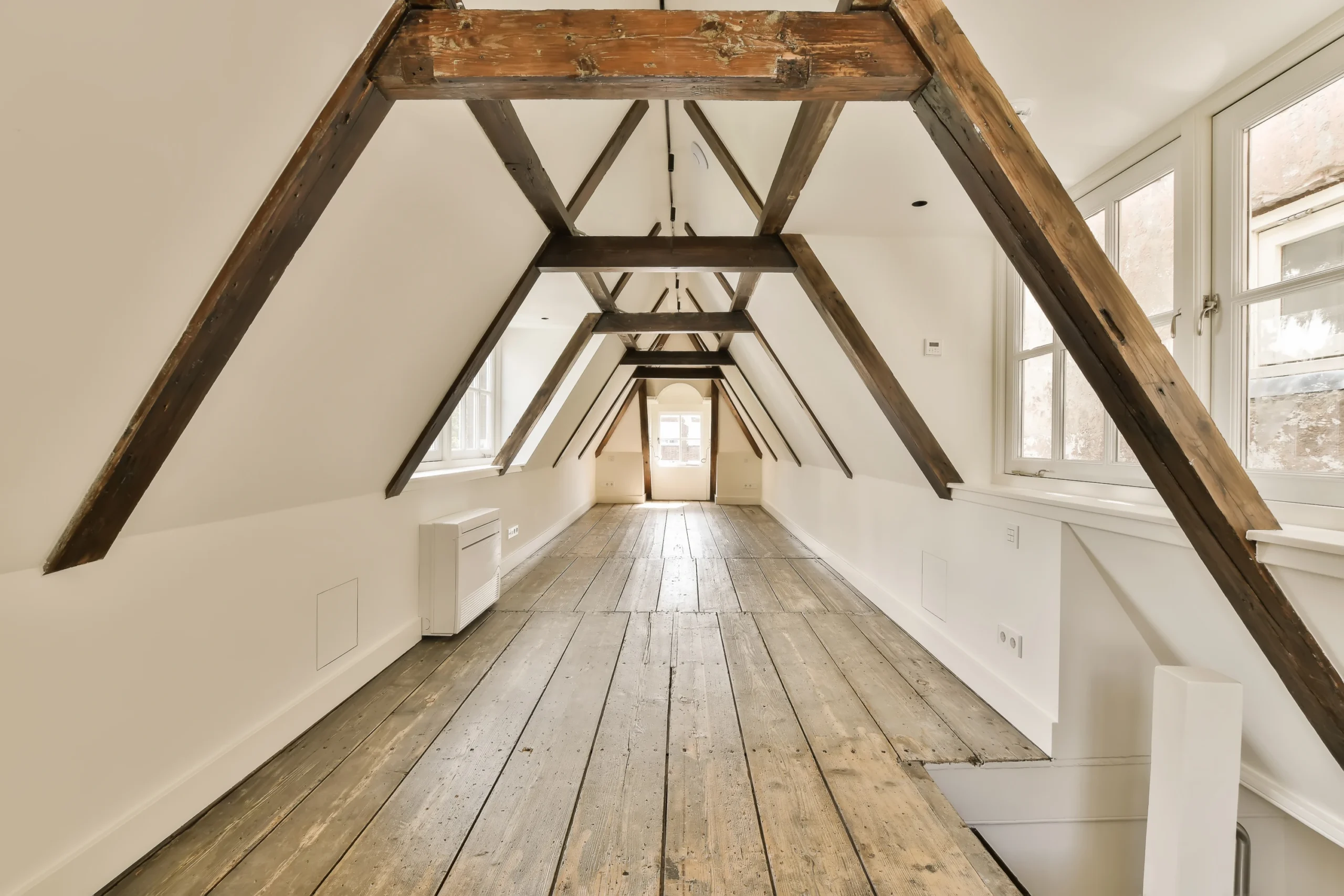 Wooden beamed attic conversion in Newcastle-under-Lyme